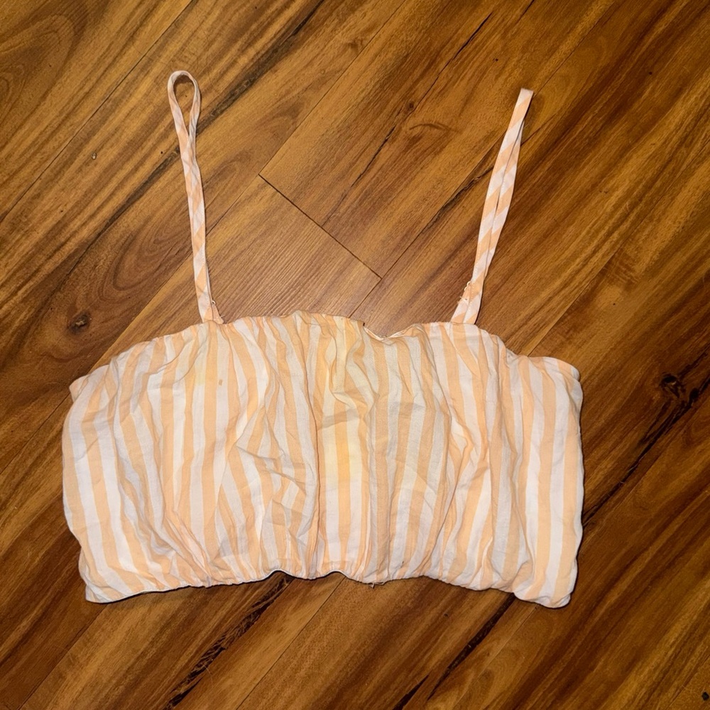 Cute Wild Fable Peach and White Striped Camisole